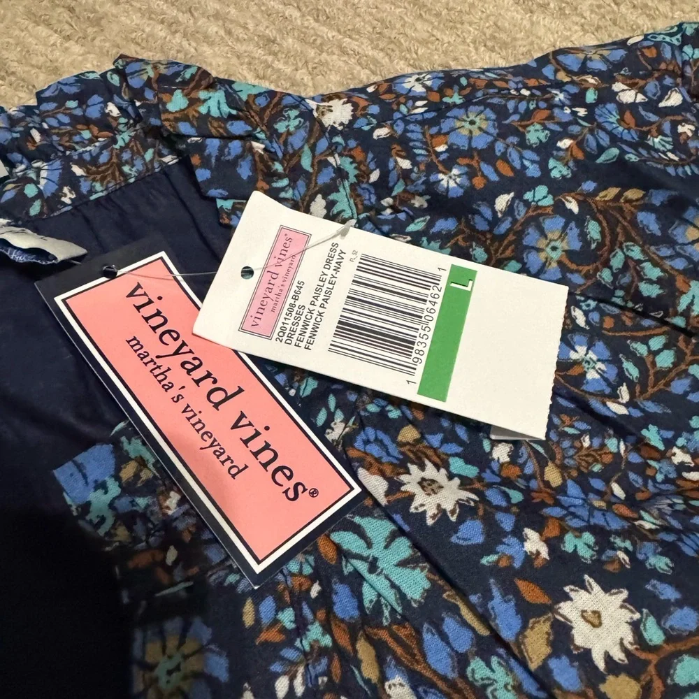 NWT | Vineyard Vines | Fenwich Paisley Floral Print Dress - Picture 7 of 7